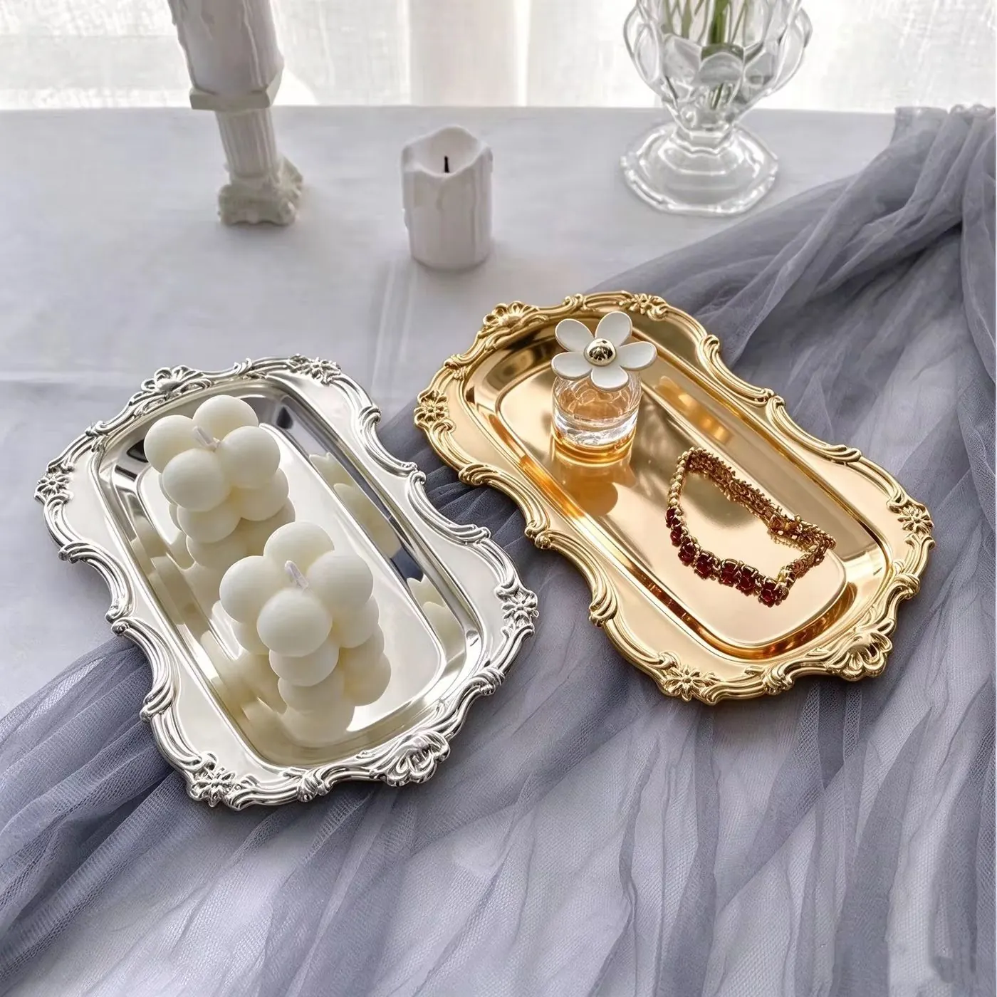 Stainless Steel Cake Stand & Pastry Tray — Tiered Dessert Display