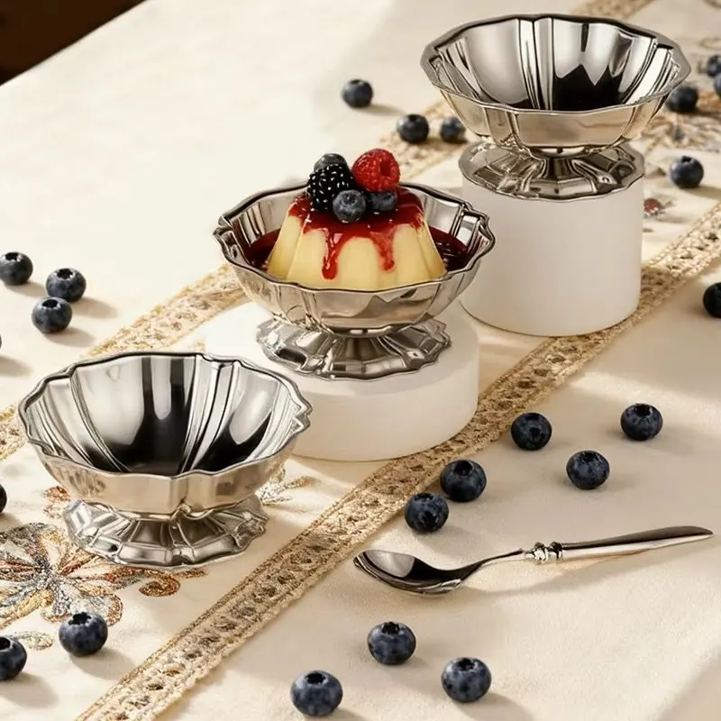 Mini Stainless Steel Dessert Cup — Tasting & Tapas Bowl Set